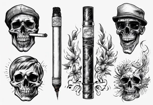 cigarette tattoo idea