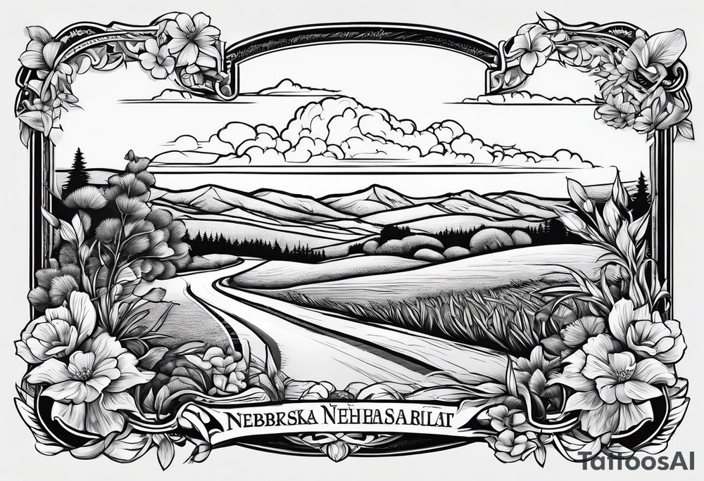 outline of the state of nebraska tattoo idea