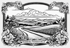 outline of the state of nebraska tattoo idea