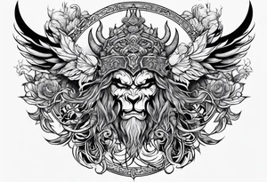 war and love of pagan gods tattoo idea