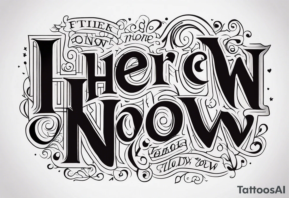 here and now tattoo idea