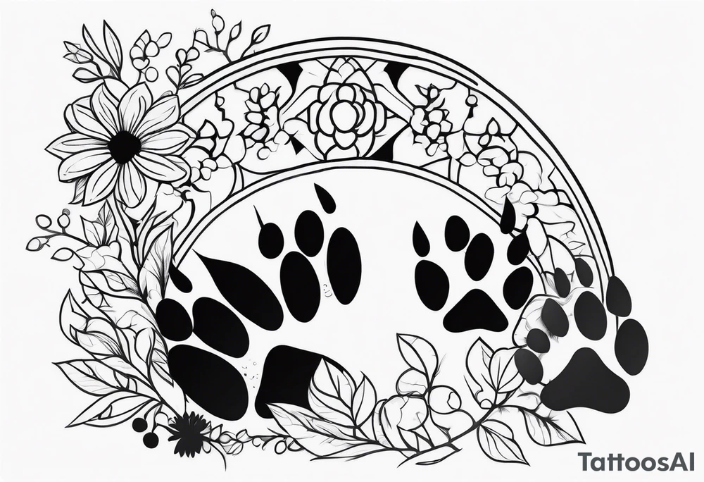 paw prints tattoo idea