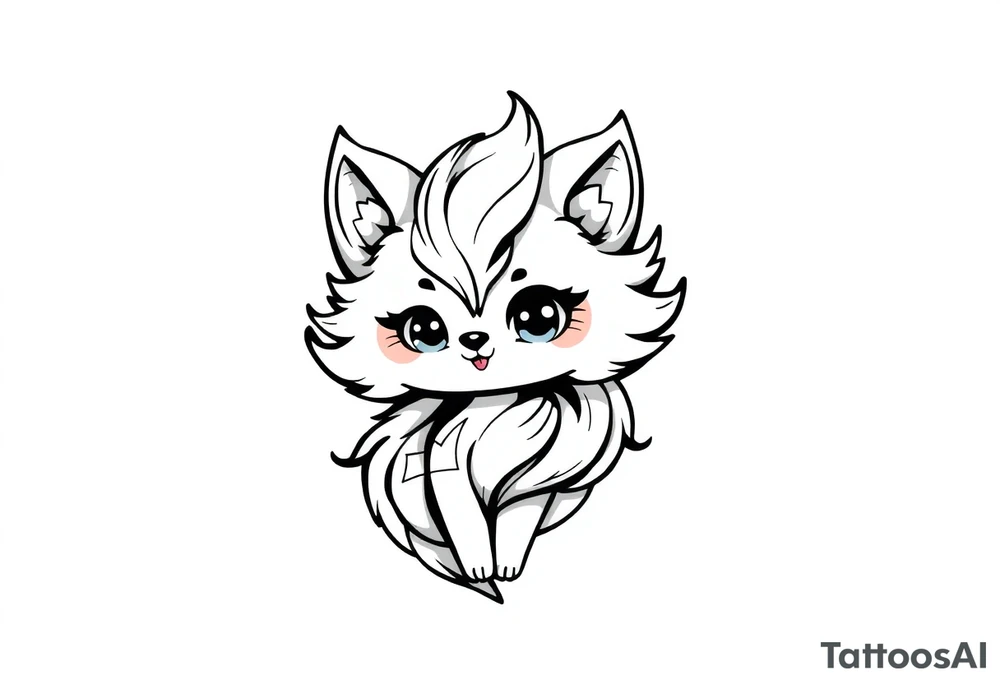 furry cartoon fursona tattoo idea