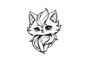 furry cartoon fursona tattoo idea