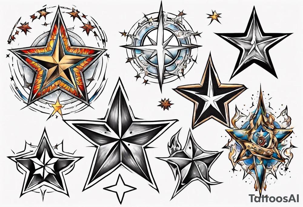 Star tattoo tattoo idea