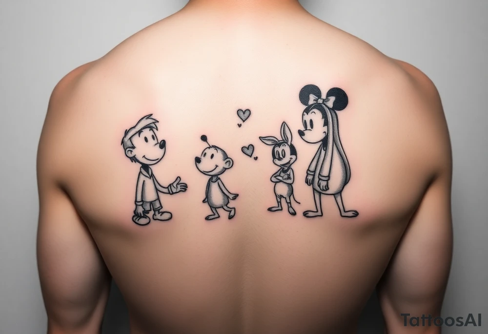 Small disney themed tattoo for friends tattoo idea