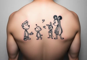 Small disney themed tattoo for friends tattoo idea