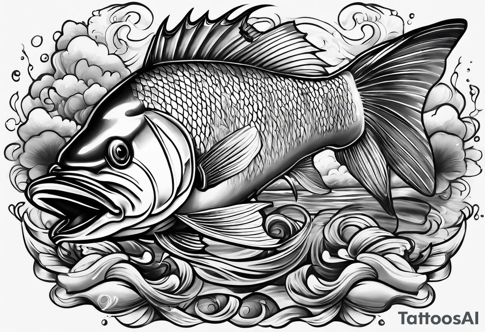 fishing in heaven tattoo idea