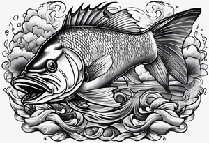 fishing in heaven tattoo idea