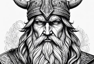 odin face no helmet tattoo idea