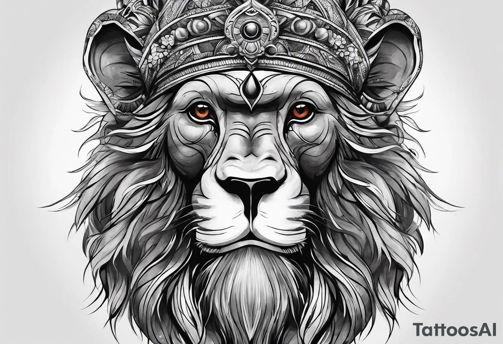 hip mandril tattoo idea