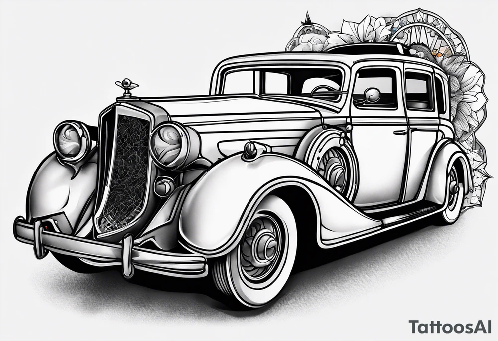 time machine travel tattoo idea
