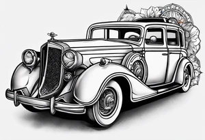 time machine travel tattoo idea