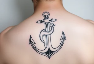 I want an anchor with a weasel intertwined with the anchor tattoo idea