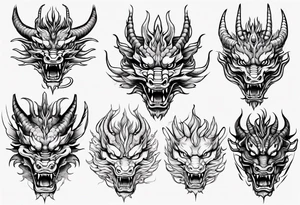 asian dragon head tattoo idea