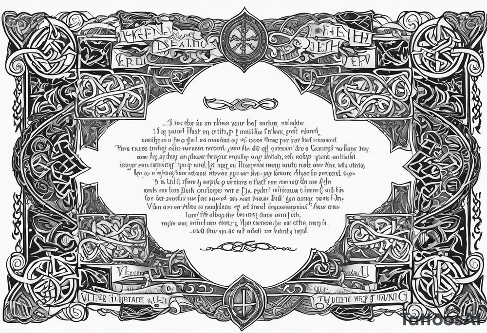 Viking death 
prayer poem tattoo idea