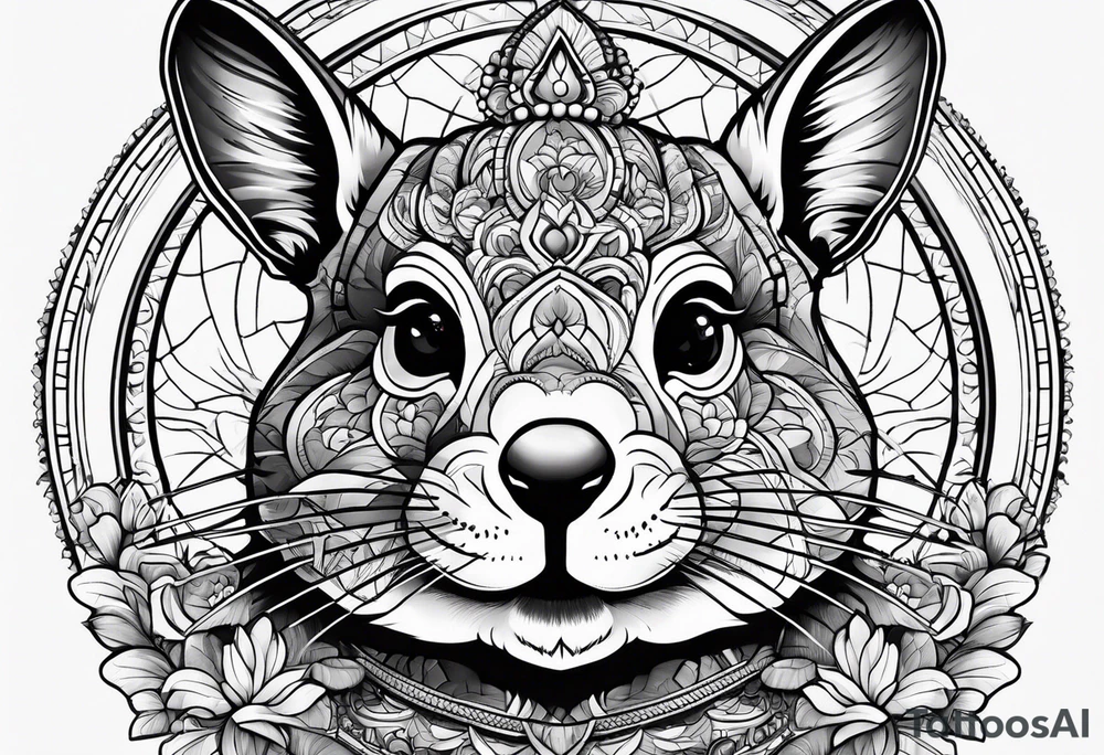 Chinchilla full body tattoo idea