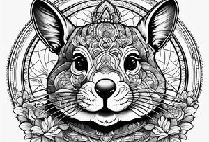 Chinchilla full body tattoo idea