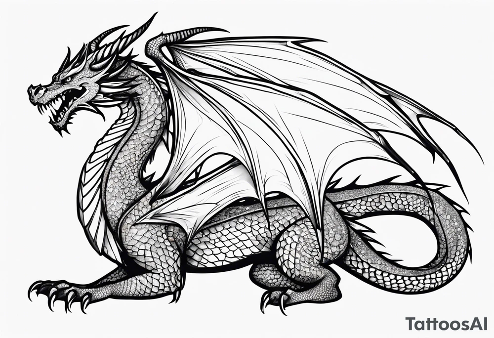 Dragon leg tatto tattoo idea
