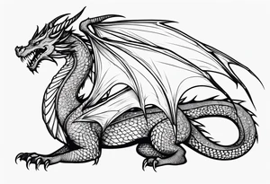 Dragon leg tatto tattoo idea