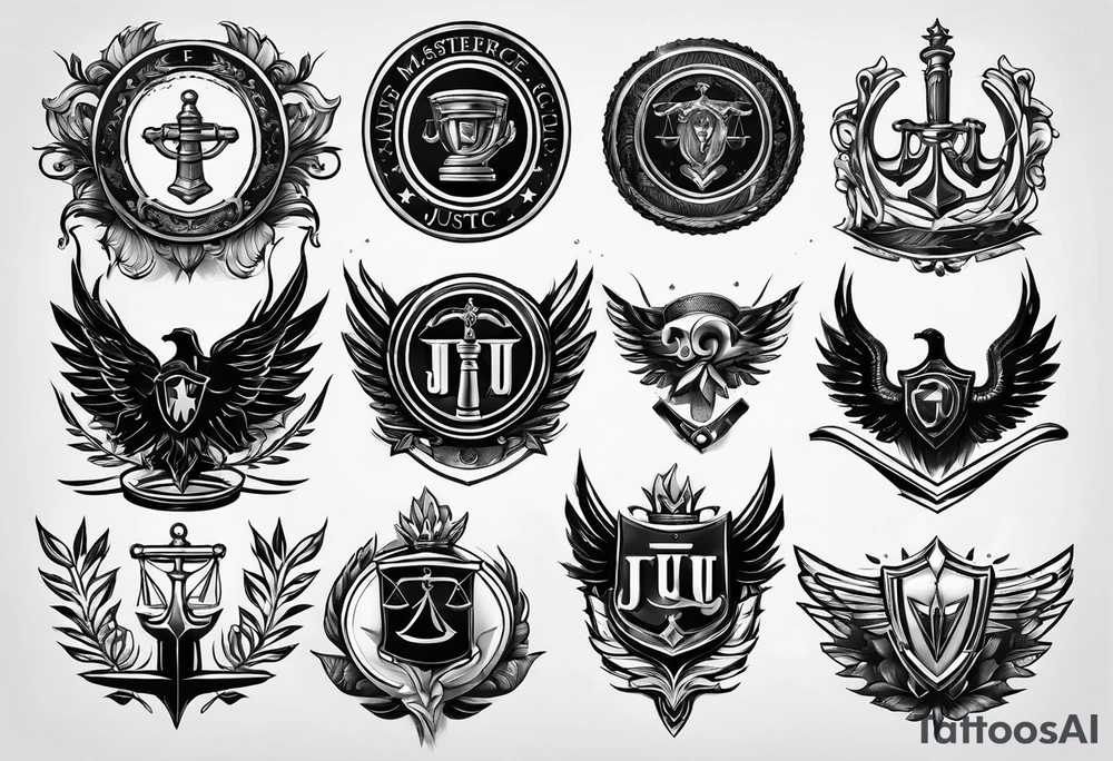 justice emblem tattoo idea