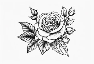 tiny roses tattoo idea