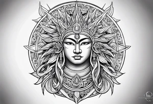 Sun god Amartarasu tattoo idea
