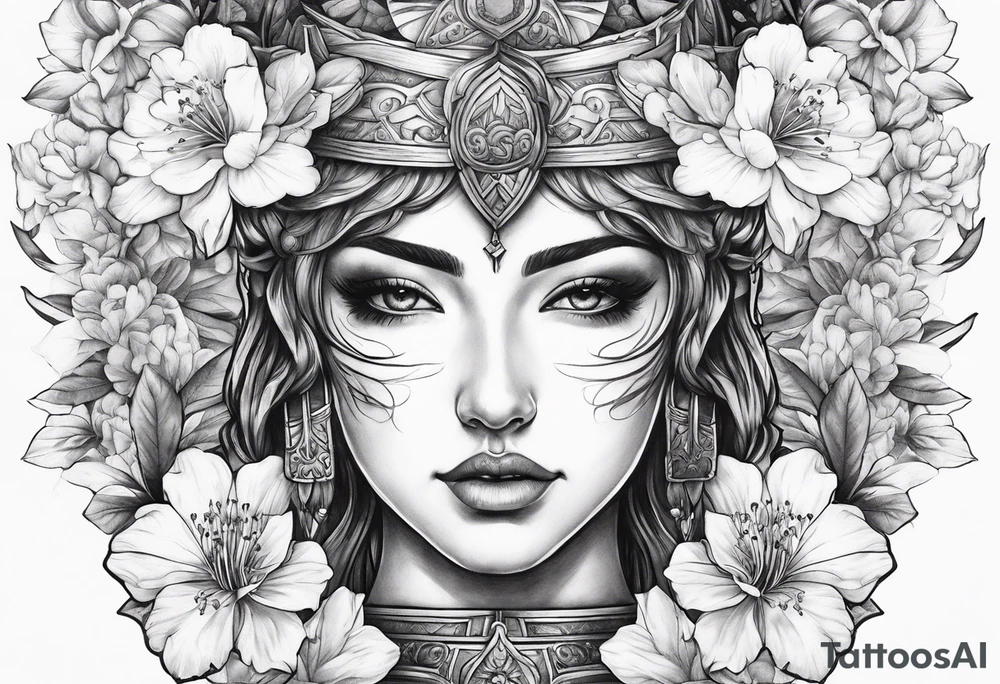 Gladius and cherry blossom tattoo idea