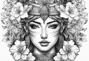 Gladius and cherry blossom tattoo idea