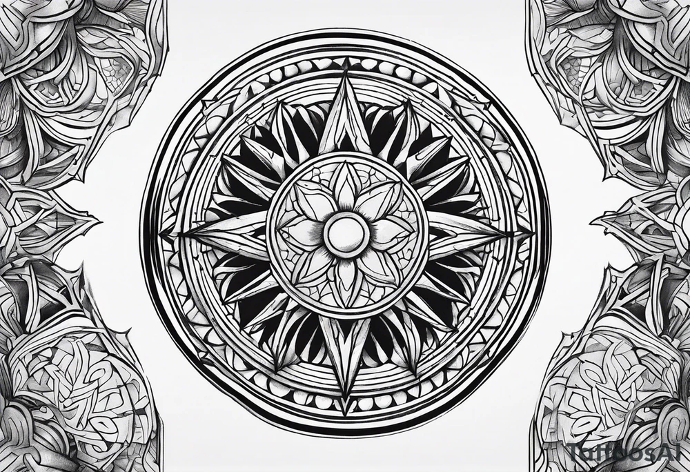 circle american tattoo idea