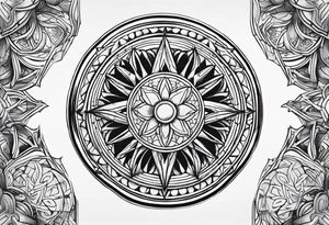 circle american tattoo idea