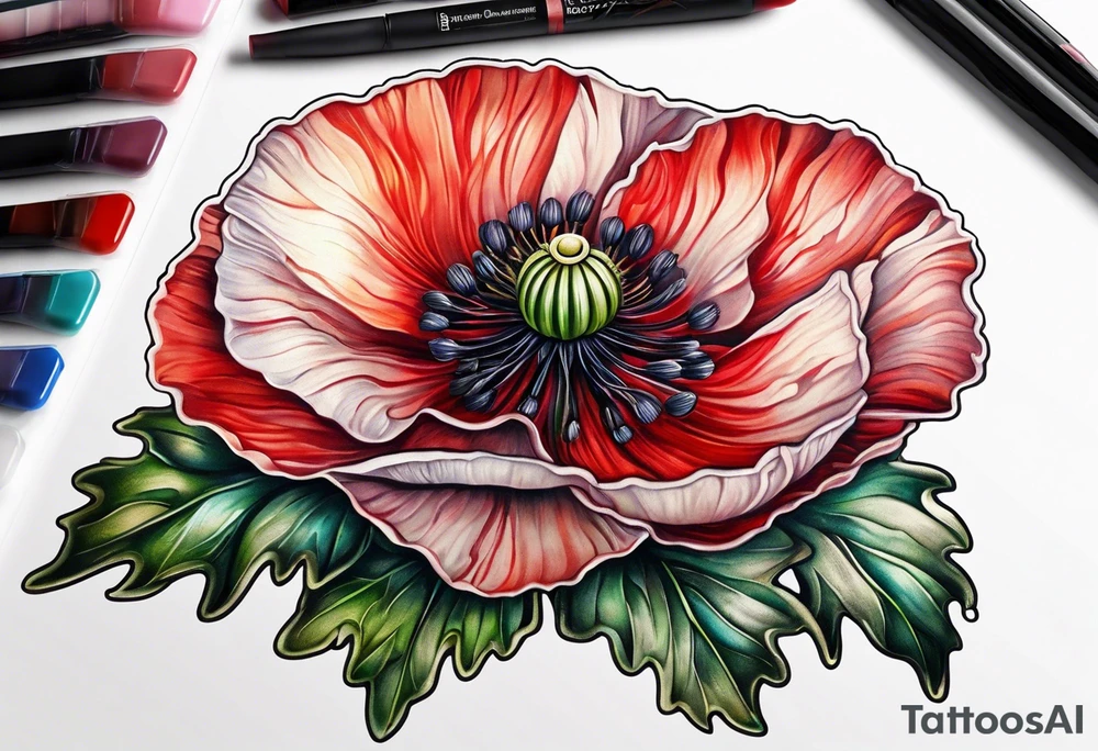 Poppy tattoo idea