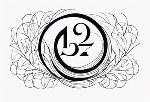 ⅓ fraction with simple flourishes or design elements around the numbers tattoo idea