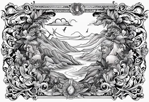 Backout tattoo of greek gods tattoo idea