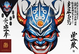 the Blue Spirit Mask from Avatar the Last Air Bender worn by Zuko tattoo idea