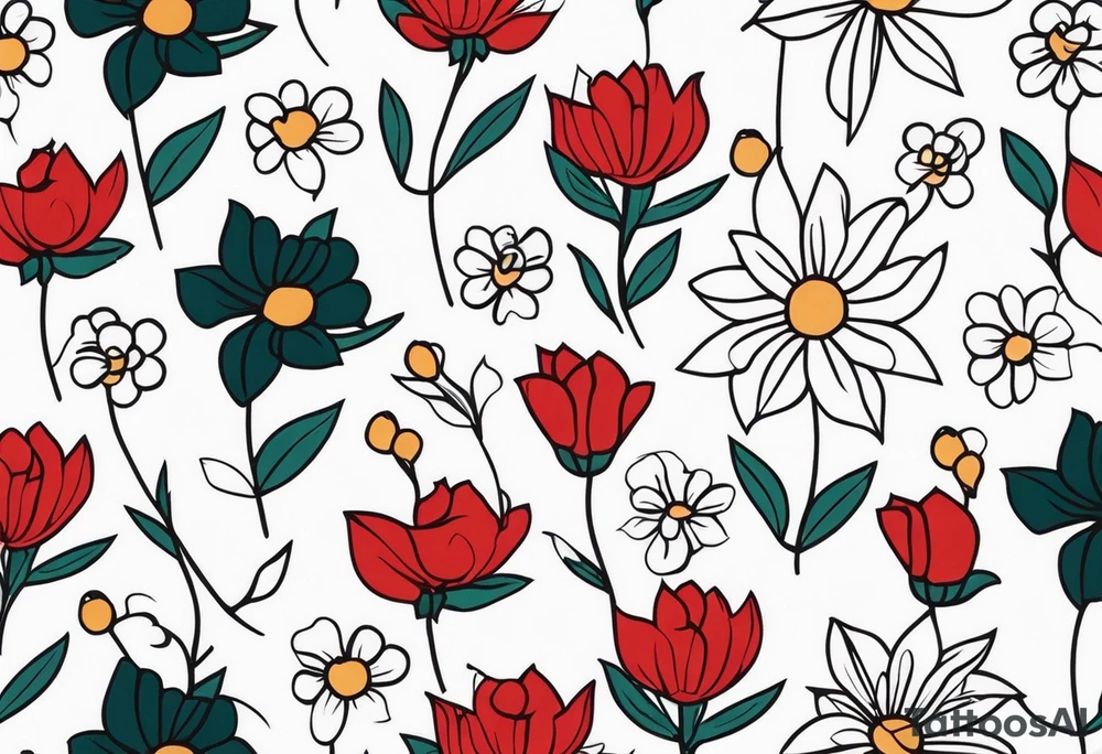 Flowers tattoo idea