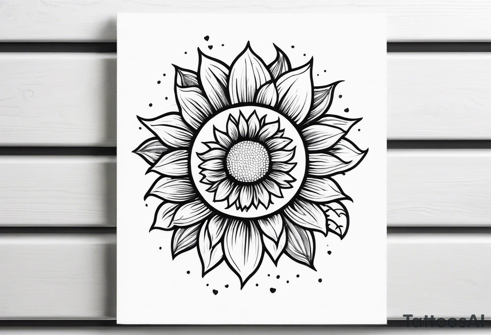 a sunflower tattoo idea