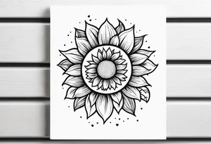 a sunflower tattoo idea