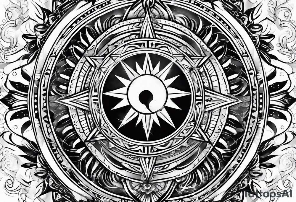 Sun rays tattoo idea