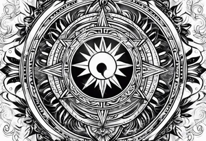 Sun rays tattoo idea
