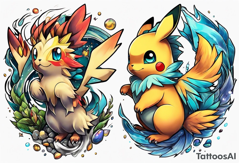 all pokemons tattoo idea