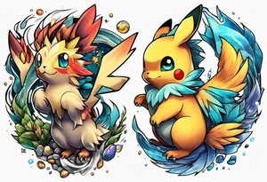 all pokemons tattoo idea