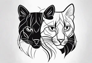 wild cats tattoo idea