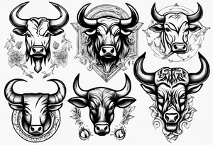 Texas bull tattoo idea