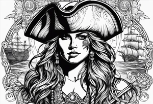 pirate background tattoo idea