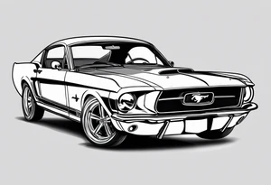 Bowling and ford mustang tattoo idea