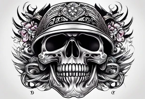 Chopper skull tattoo idea