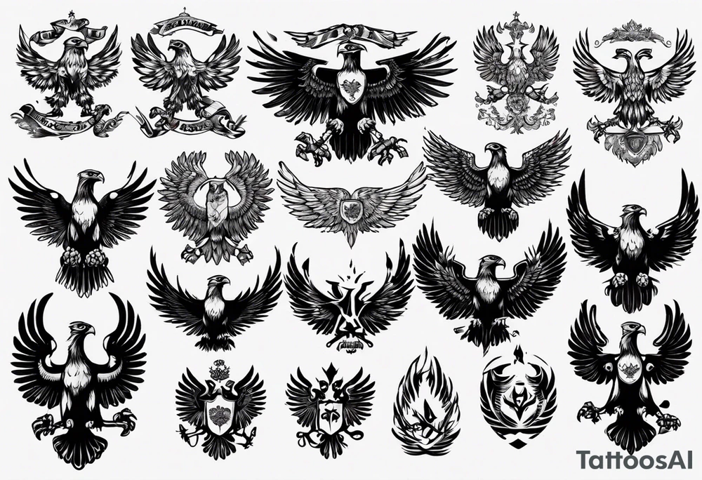 russian eagle tattoo idea
