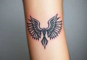 Freya norse goddess beautiful  full-body wings tattoo idea
