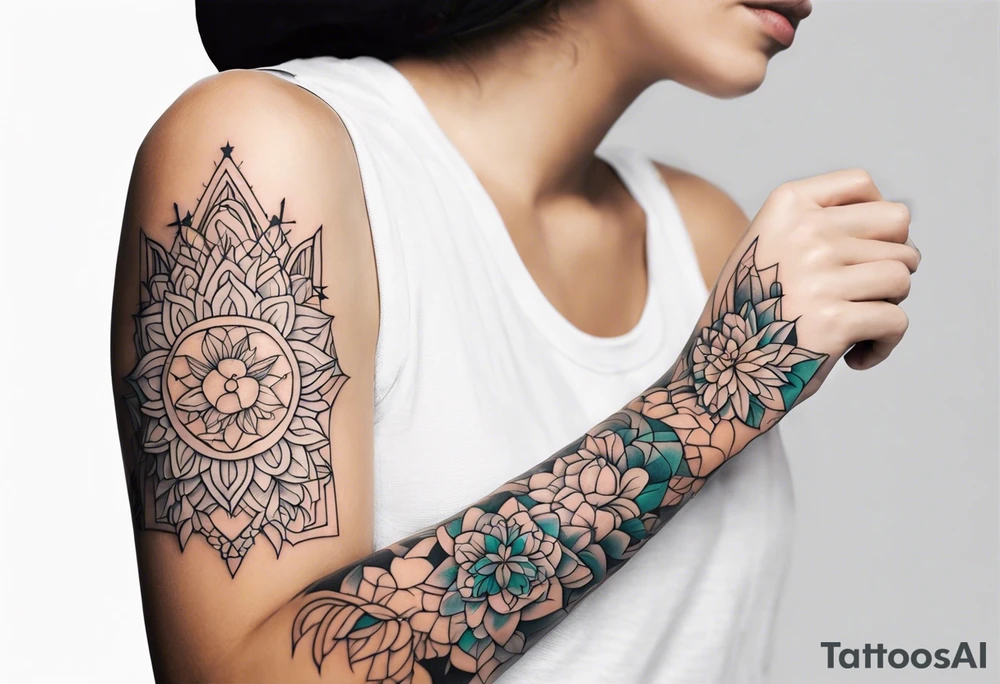 Arm sleeve tattoo idea
